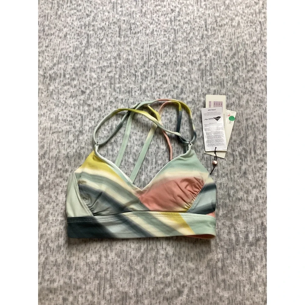 Calia by Carrie Underwood Womens XS Watercolor Print Strappy Bikini Top WSA32223